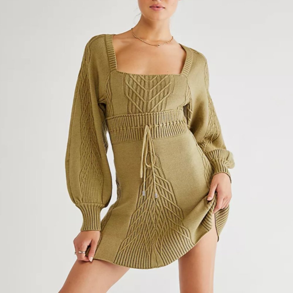 NEW!! Free People Emmaline Mini Dress - Curly Willow